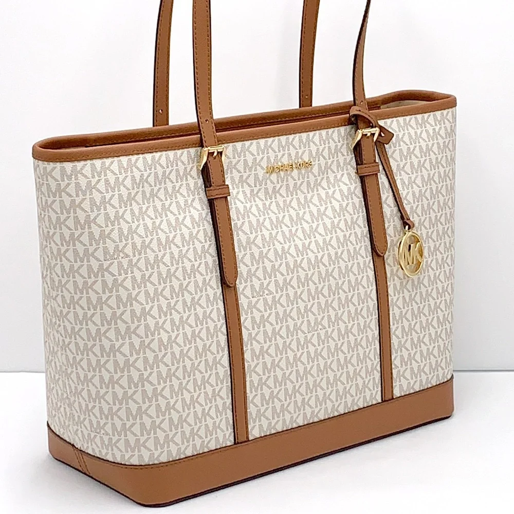 MICHAEL KORS TOP ZIP LARGE TOTE VANILLA COLOR